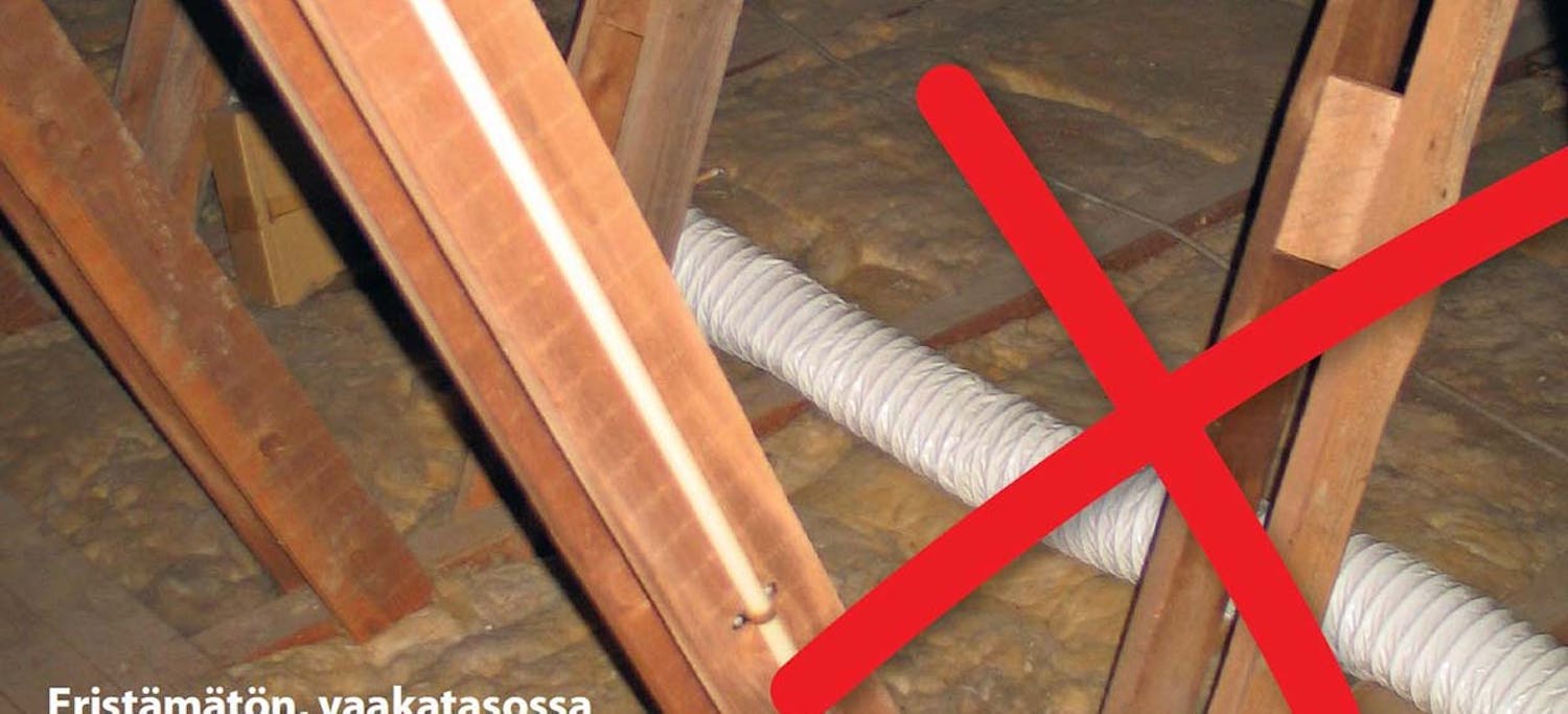 Ilmastointilaitteen poistoputki Ilmastoinnin poistoputki